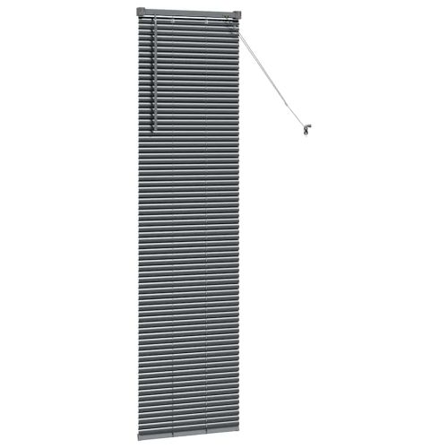 Щора за прозорец С завеси Тъмносив Алуминий