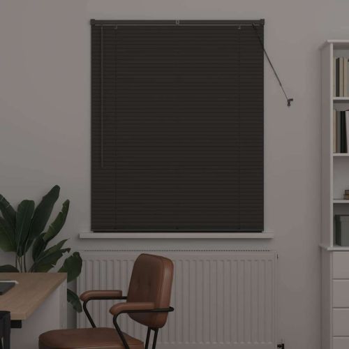 Щора за прозорец С завеси Тъмносив Алуминий