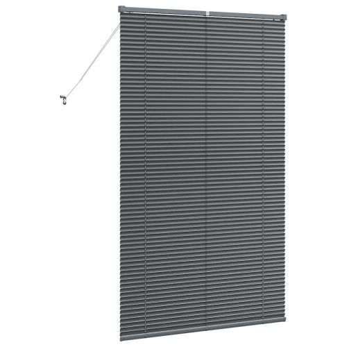 Щора за прозорец С завеси Тъмносив Алуминий