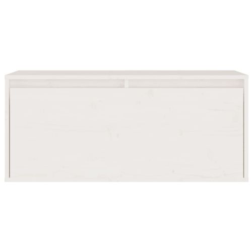 ТВ шкафове, 2 бр, бели, бор масив