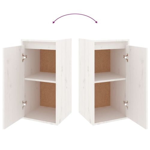 ТВ шкафове, 5 бр, бели, бор масив