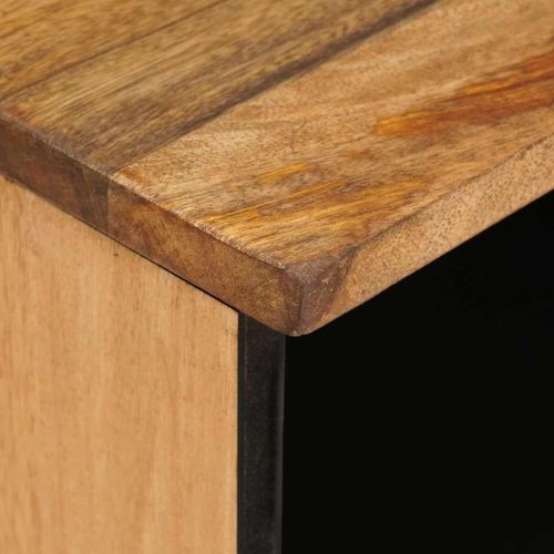 ТВ шкаф с рафт Кафяво 80 x 33,5 x 46 см Солидно мангово дърво