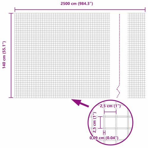 Заварена мрежа ограда Зелен 1.4 x 25 m