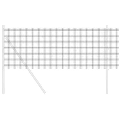 Заварена мрежа ограда Сив 0.8 x 10 m