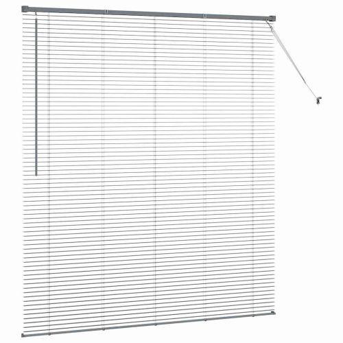 Щора за прозорец С завеси Тъмносив Алуминий