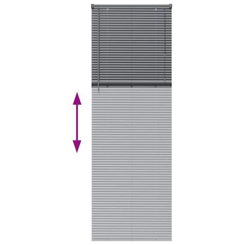 Вертикални щори С завеси Тъмен сив 220 x 70 см Алуминий