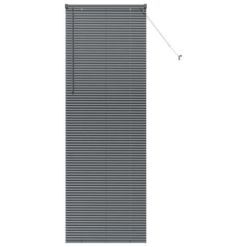 Щора за прозорец С завеси Тъмносив Алуминий