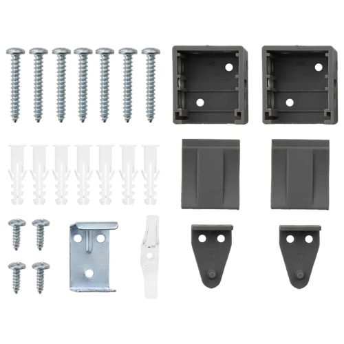 Щора за прозорец С завеси Тъмносив Алуминий