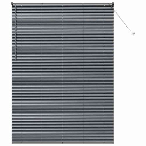 Щора за прозорец С завеси Тъмносив Алуминий