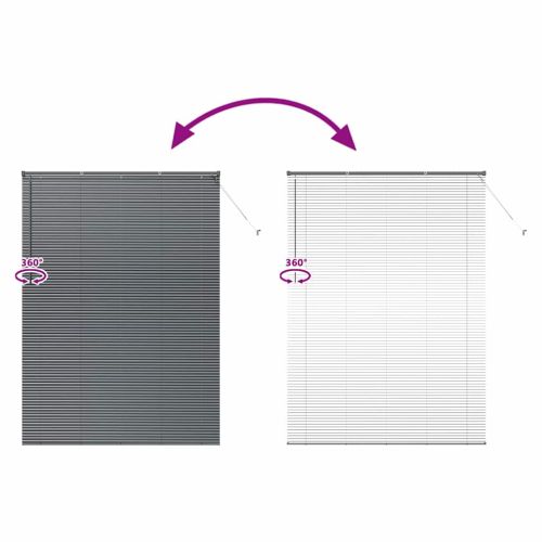 Вертикални щори Тъмен сив 220 x 160 см Алуминий