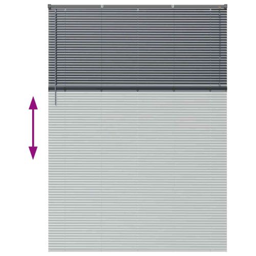 Вертикални щори Тъмен сив 220 x 160 см Алуминий