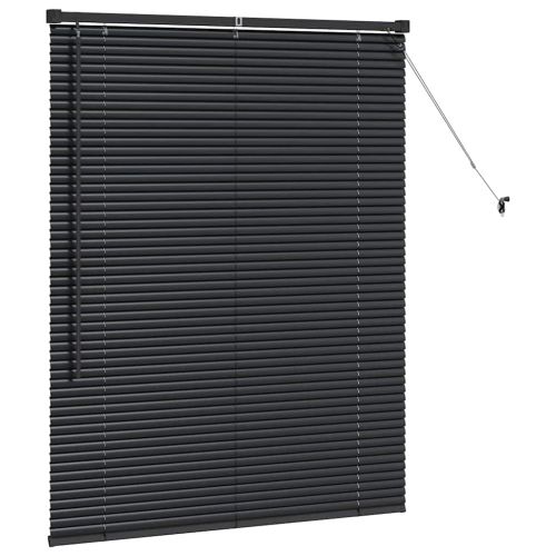 Щора за прозорец С завеси Черно Алуминий