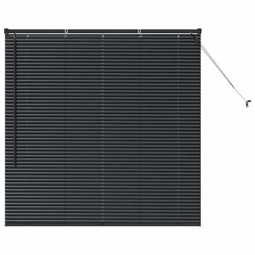 Щора за прозорец С завеси Черно Алуминий