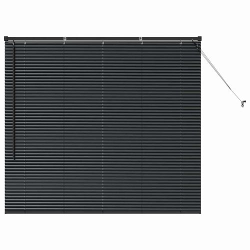 Щора за прозорец С завеси Черно Алуминий