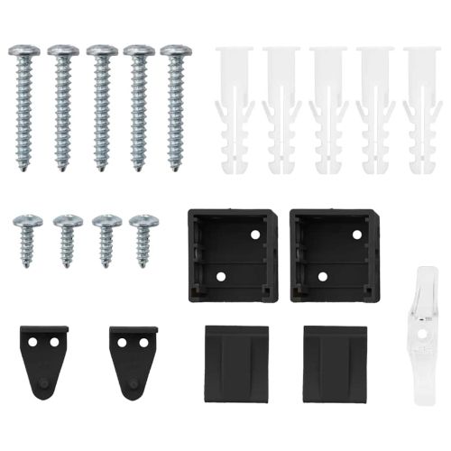 Вертикални щори С завеси Черно 175 x 60 см Алуминий