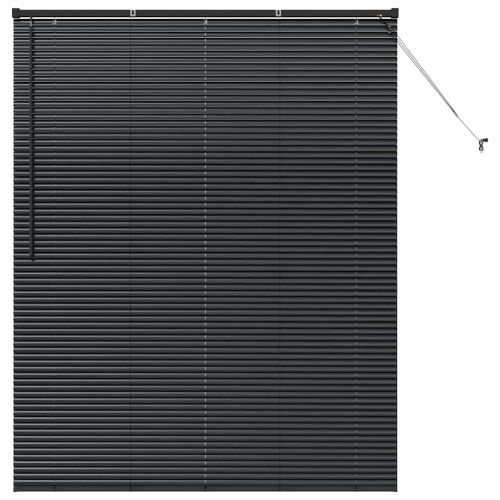 Щора за прозорец С завеси Черно Алуминий