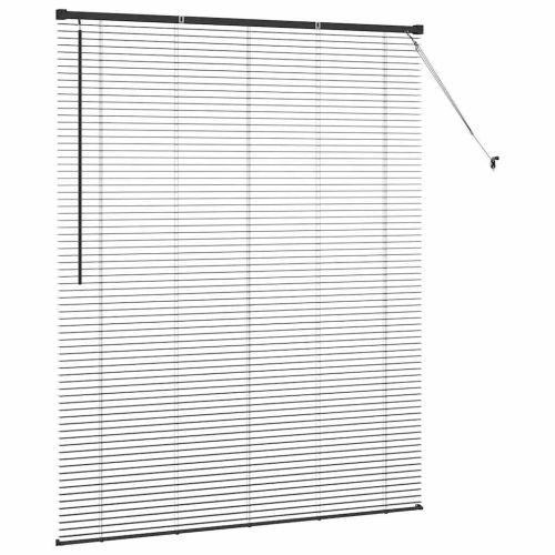 Щора за прозорец С завеси Черно Алуминий