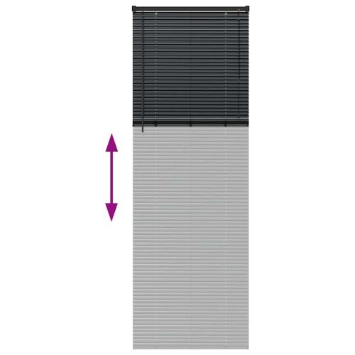 Щора за прозорец С завеси Черно Алуминий