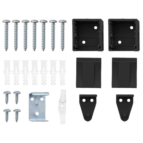 Щора за прозорец С завеси Черно Алуминий