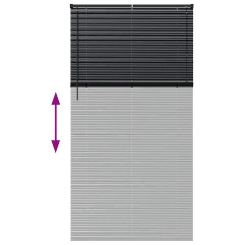 Щора за прозорец С завеси Черно Алуминий