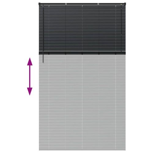 Щора за прозорец С завеси Черно Алуминий