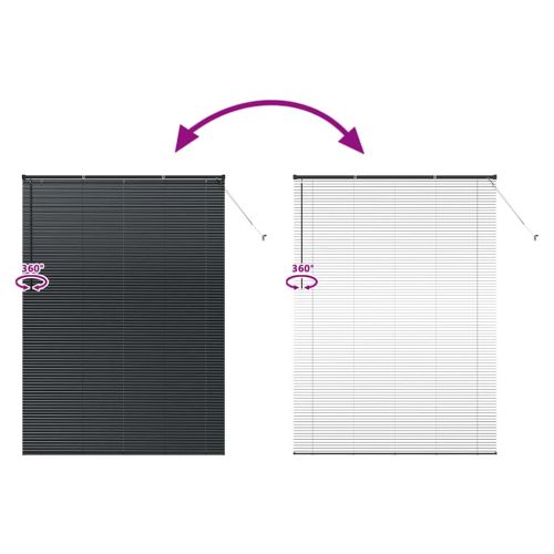 Вертикални щори С завеси Черно 220 x 160 см Алуминий