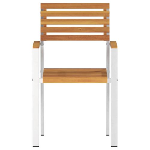 Градинскистол 4 pcs Кафяво 56x54,5x87см Масивно акациево дърво