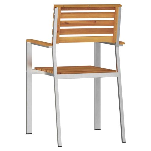 Градинскистол 4 pcs Кафяво 56x54,5x87см Масивно акациево дърво