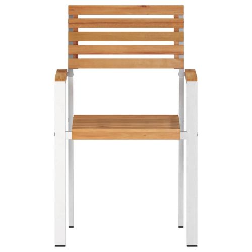 Градинскистол 2 pcs Кафяво 56x54,5x87см Масивно тиково дърво