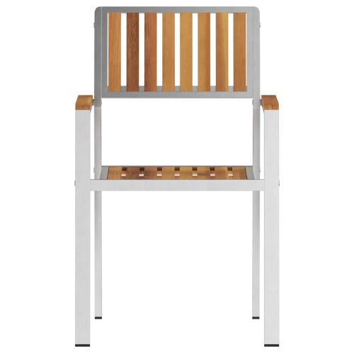 Градинскистол 2 pcs Кафяво 56x54,5x87см Масивно акациево дърво