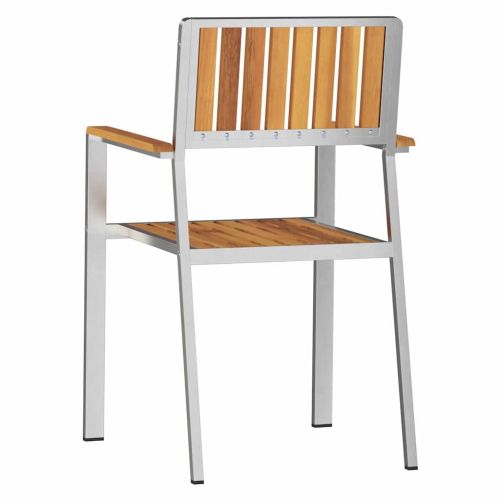 Градинскистол 4 pcs Кафяво 56x54,5x87см Масивно акациево дърво