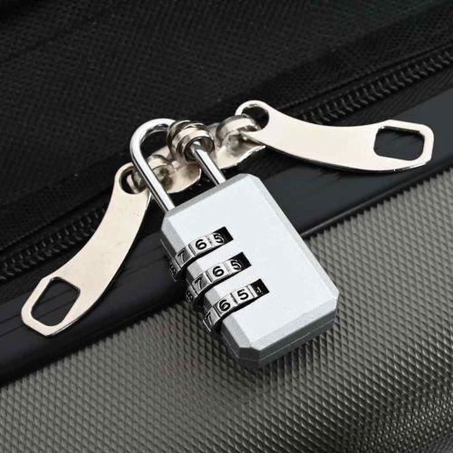 Куфар с заключване Тъмносив 34 x 23 x 55.5 см ABS пластмаса