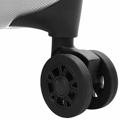 Куфар с заключване Сребрист 34 x 23 x 55.5 см ABS пластмаса