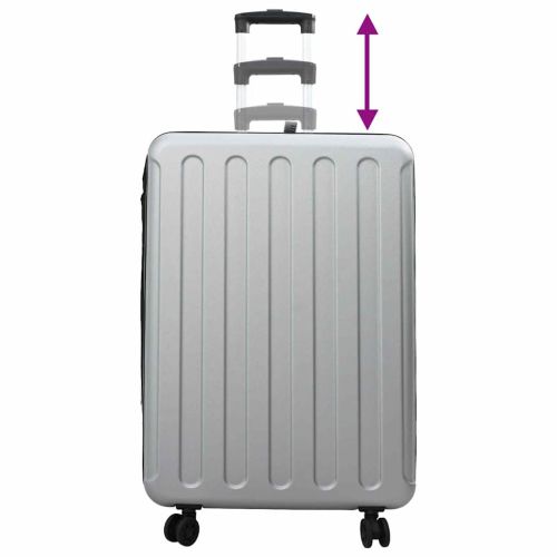 Куфар с заключване Сребрист 50 x 30 x 76 см ABS пластмаса