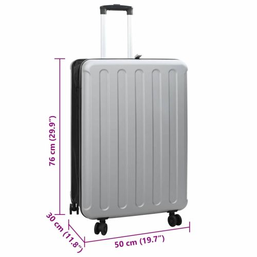 Куфар с заключване Сребрист 50 x 30 x 76 см ABS пластмаса