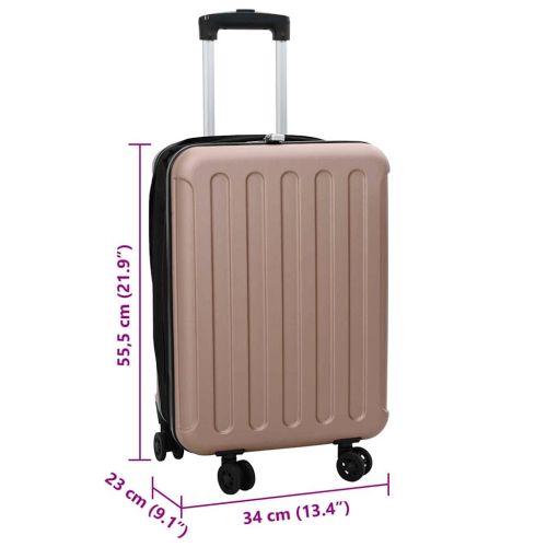 Куфар Розово златисто 34 x 23 x 55.5 см ABS пластмаса