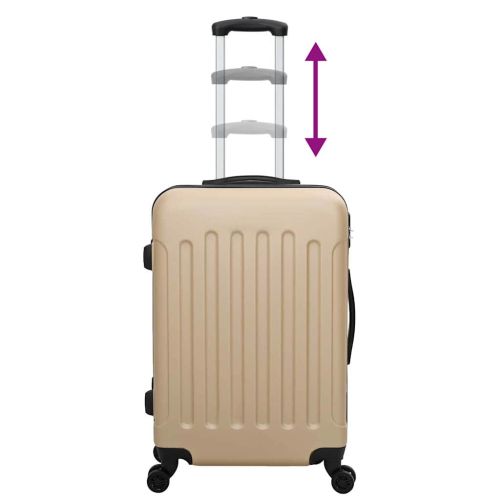 Куфар 3 pcs Шампанско 50 x 31 x 78 см ABS пластмаса