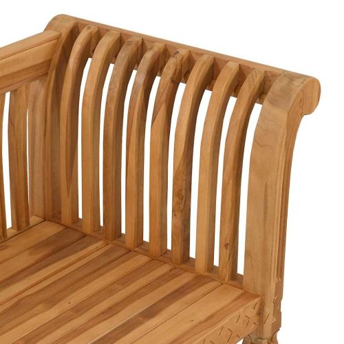 Пейка Кафяво 127,5 x 52 x 80 см Масивна тикова дървесина