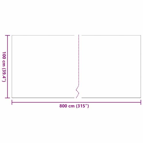 Изкуствена трева Черно 800 x 100 x 4 см Полипропилен