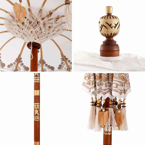 Балийски Парасол Крем 95 x 95 x 260 см