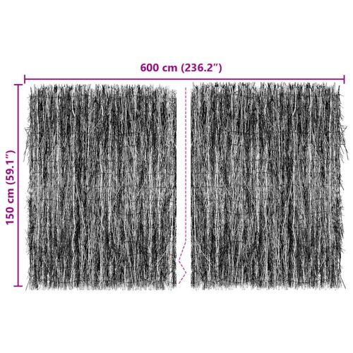 Ограда от клони Кафяво 600 x 150 cm Бреза
