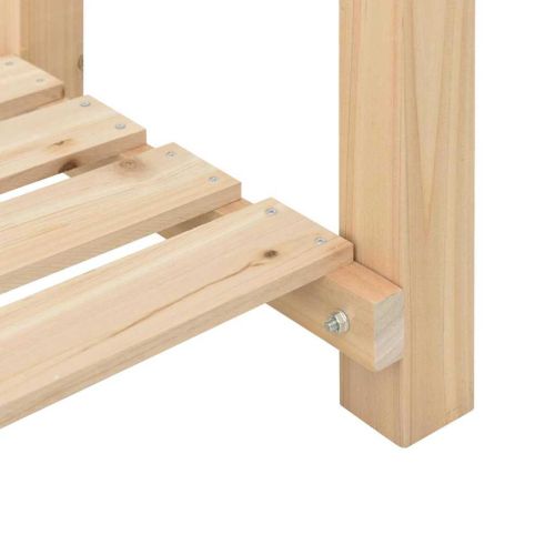 Градинска саксия Бежово 45 x 45 x 76,5 см Солидно ела дърво