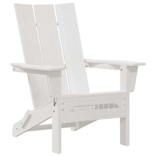 Сгъваем Adirondack стол Бяло 74.5 x 80.5 x 90 см HDPE