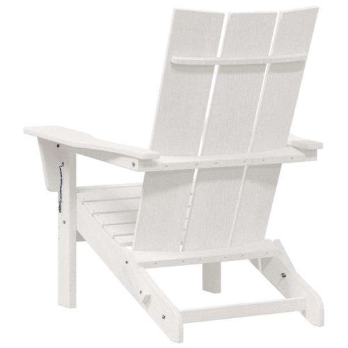 Сгъваем Adirondack стол Бяло 80,5 x 74,5 x 92 см HDPE