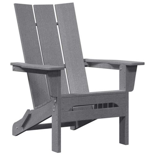 Сгъваем Adirondack стол Светлосиво 74.5 x 80.5 x 90 см HDPE