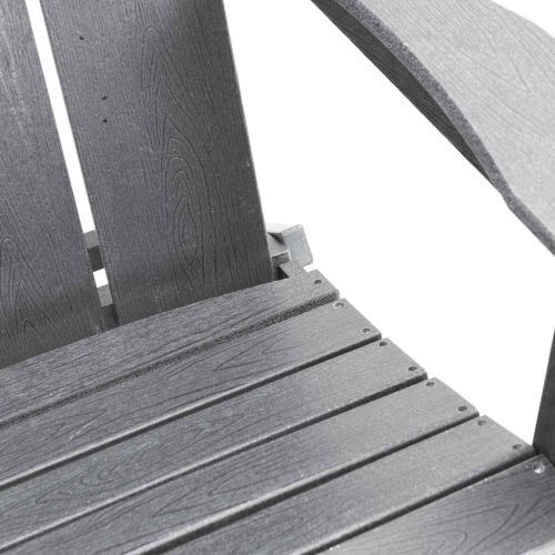 Сгъваем Adirondack стол Светлосиво 80,5 x 74,5 x 92 см HDPE