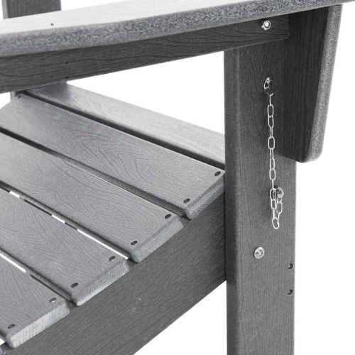 Сгъваем Adirondack стол Светлосиво 80,5 x 74,5 x 92 см HDPE