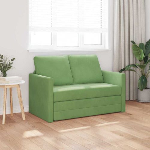 Диван легло Светло зелено 204 x 122 x 60 см Кадифе