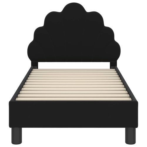 Легло за малко с главна дъска Черно 70 x 140 cm Кадифе