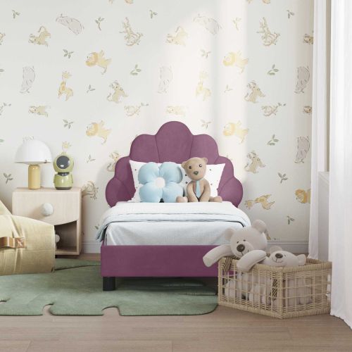 Легло за малко с главна дъска Лилаво 70 x 140 cm Кадифе